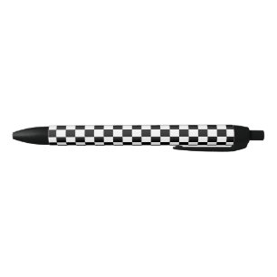 Black and White Checkerboard Pen