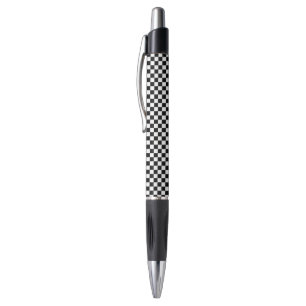 Black and White Checkerboard Pen