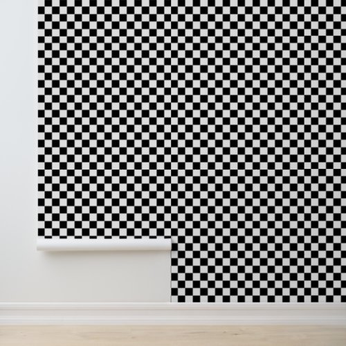 Black and White Checkerboard Racing Theme Wallpaper