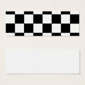 Black and White Checkerboard Retro Hipster (Front & Back)