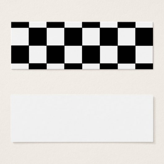 Black and White Checkerboard Retro Hipster (Front & Back)