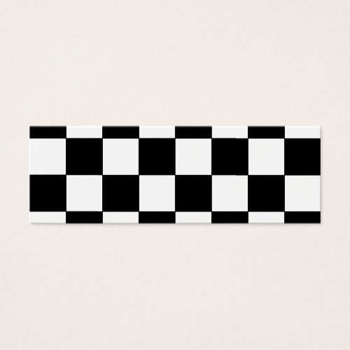 Black and White Checkerboard Retro Hipster Business Card Template