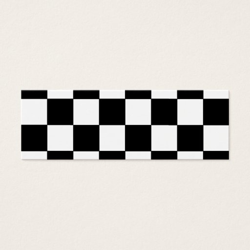 Customizable Black and White Checkerboard Retro Hipster Business Card Template