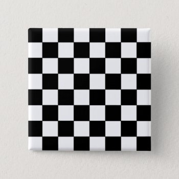 Black And White Checkerboard Retro Hipster Button by CricketDiane at Zazzle