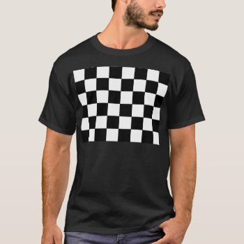 Black And White Checkerboard Retro Hipster T-shirt by CricketDiane at Zazzle