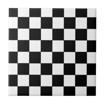 Black And White Checkerboard Retro Hipster Tile by CricketDiane at Zazzle