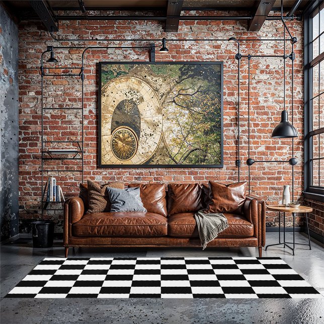 Black and White Checkerboard Rug (Creator Uploaded)