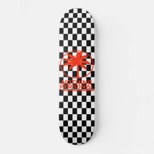 Black and White Checkerboard Skateboard
