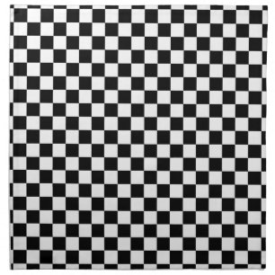 Black and White Checkerboard Squares Napkin