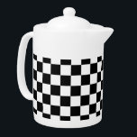 Black and White Checkerboard Teapot<br><div class="desc">This design is available on more products! Click the ‘Available On’ Link on this Product page to see them all!

Be sure to check out all options to customize your selection!

Thanks for looking!</div>