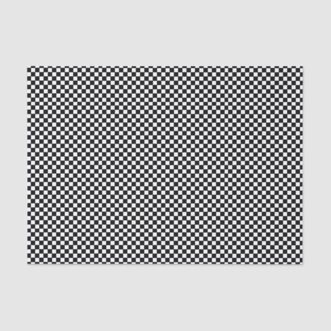 Black and White Checkerboard Tissue Paper (Front)