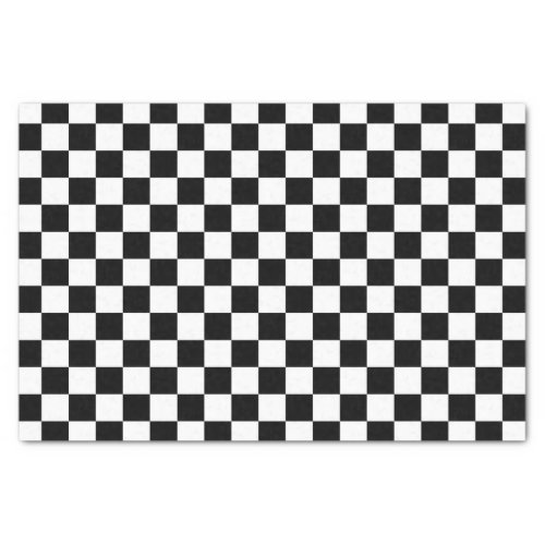 Black and White Checkerboard Tissue Paper