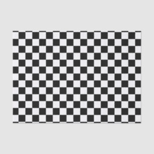 Black and White Checkerboard Tissue Paper