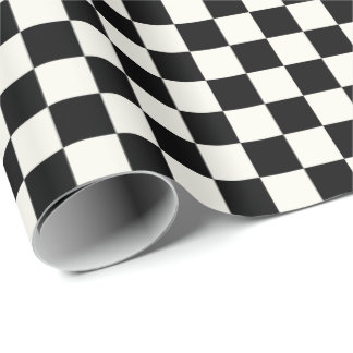 Black and White Checkerboard Wrapping Paper