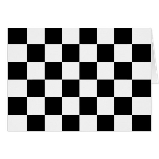Black and White Checkered Auto Racing Flag Cards (Front Horizontal)