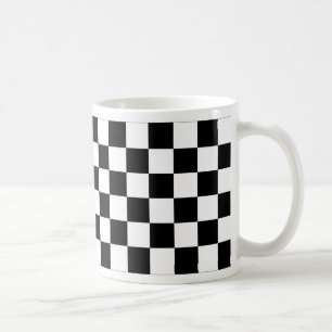 Black and White Checkered Auto Racing Flag Coffee Mug