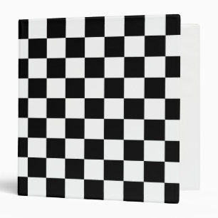 Black and White Checkered Avery Binder