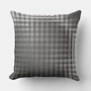 black and white checkered background throw pillow