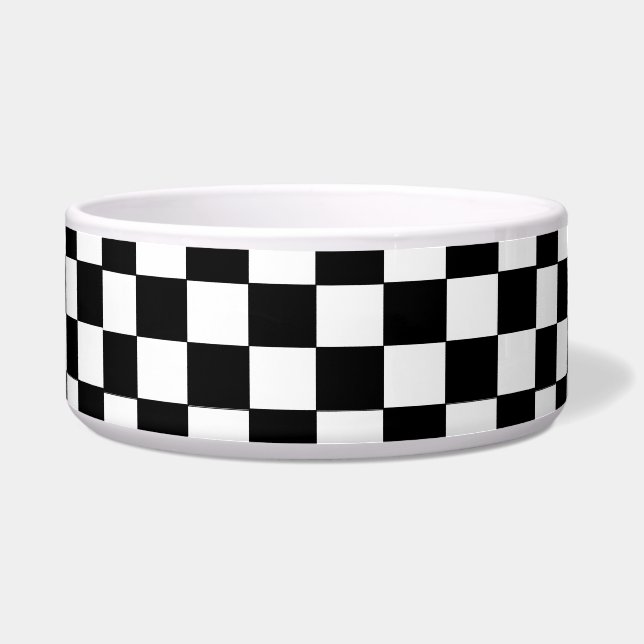 Black And White Checkered Bowl (Front)