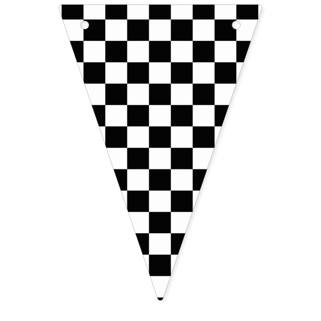Black and White Checkered Bunting Flags (First Flag)