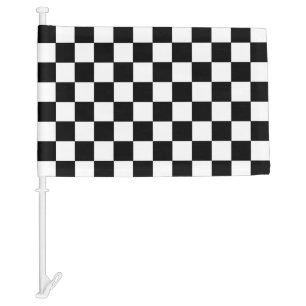 Black and White Checkered Car Flag
