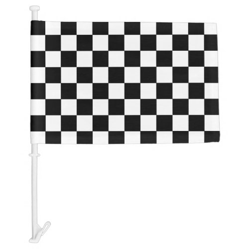 Black and White Checkered  Car Flag