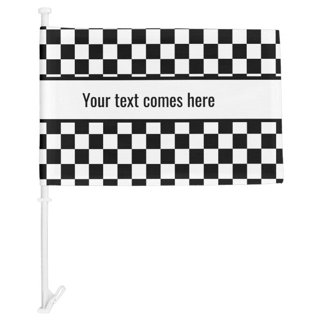 Black and white checkered car flag (Front)