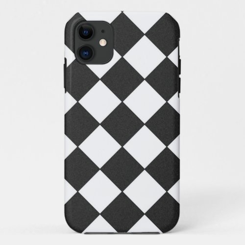 Black and White Checkered iPhone 11 Case