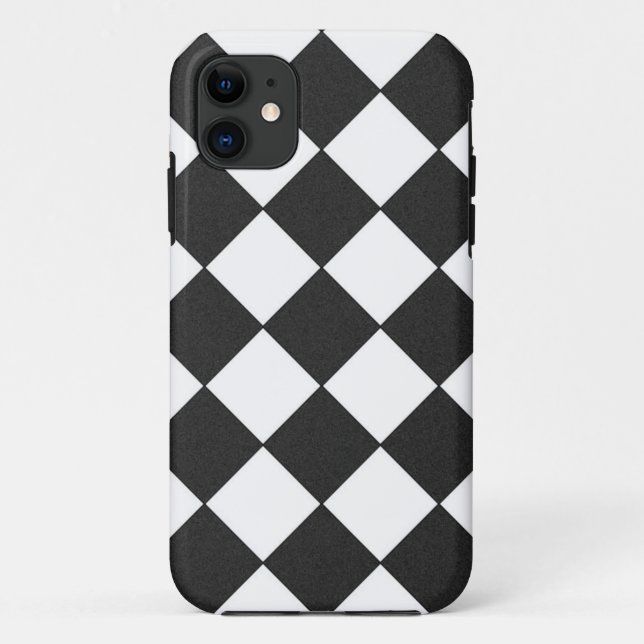 Black and White Checkered Case-Mate iPhone Case (Back)