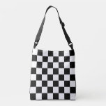 Black and White Checkered Crossbody Bag