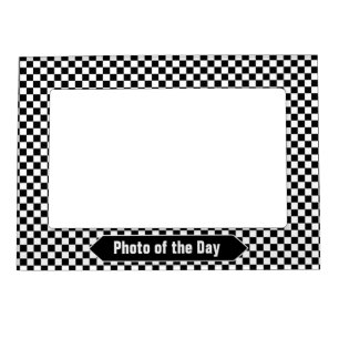 Black and White Checkered Custom Photo Magnetic Frame