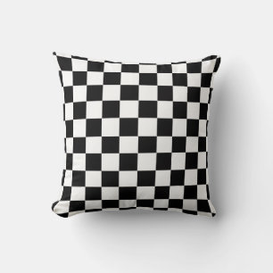 Black and White Checkered CUSTOMIZABLE Throw Pillow
