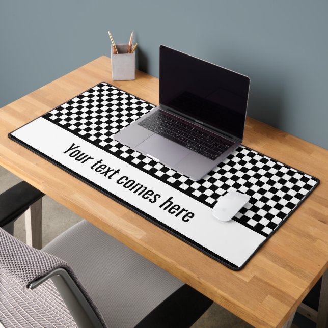 Black and white checkered desk mat (Office 2)