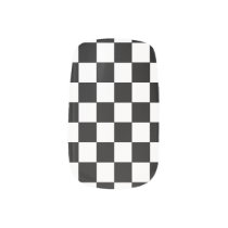 Black and White Checkered | DIY Background Color Minx Nail Art Black and White Checkered | DIY Background Color Minx Nail Art