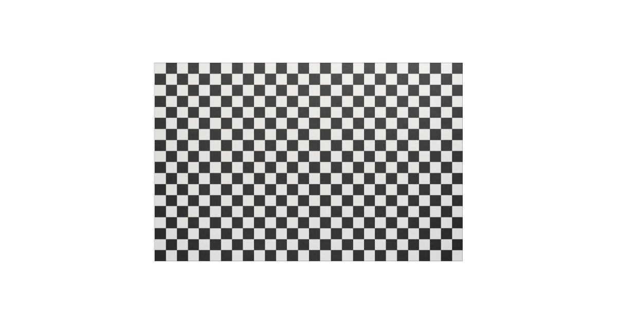 Black And White Checkered Fabric | Zazzle.com