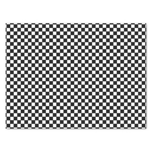 Black and White Checkered Flag Car Racing Tissue Paper