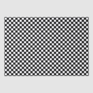 Black and White Checkered Flag Car Racing Tissue Paper