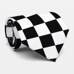 Black And White Checkered Flag Tie at Zazzle