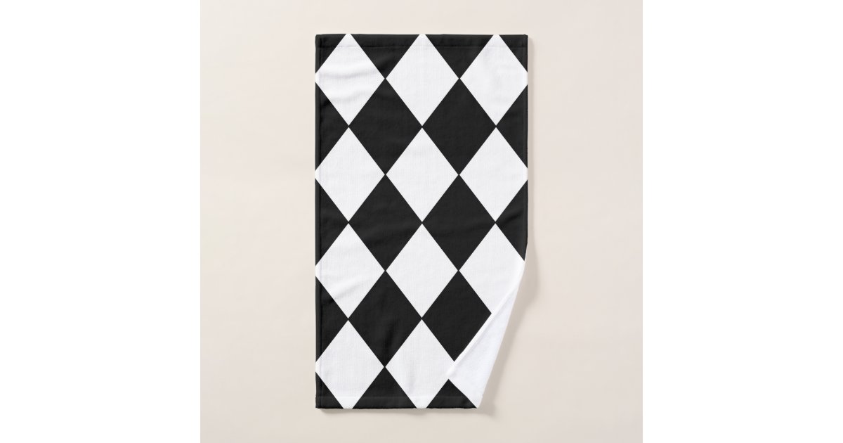  Checkered Hand Towels Minimalist Checkerboard