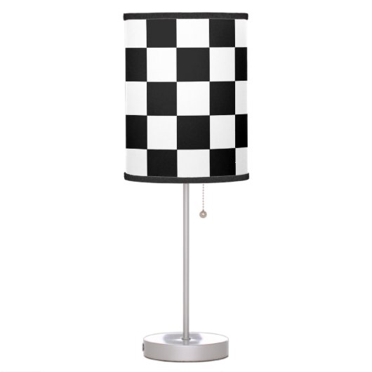 Black And White Checkered Lamps (Left)