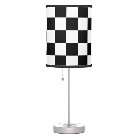 Black And White Checkered Lamps (Right)