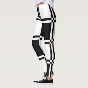 Black and White Checkered Leggings