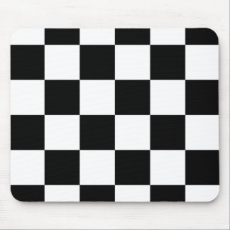 Black and white checkered mousepad