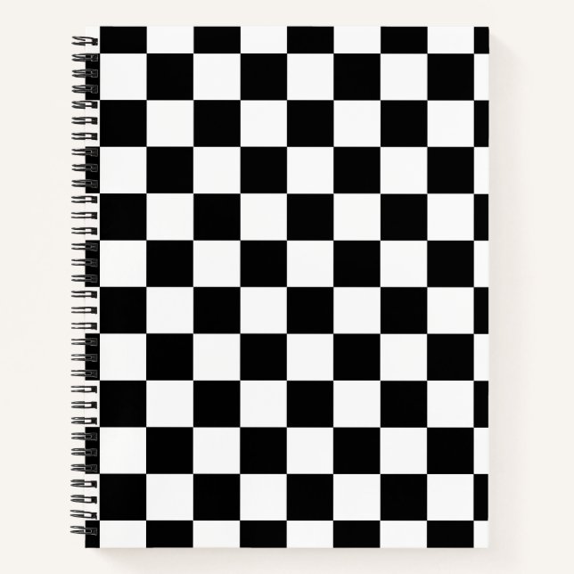 Black and White Checkered Notebook (Front)