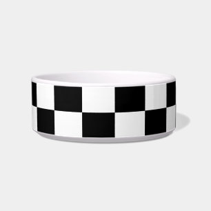 Black and white checkered pattern bowl