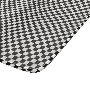 Black And White Checkered Pattern Cutting Board