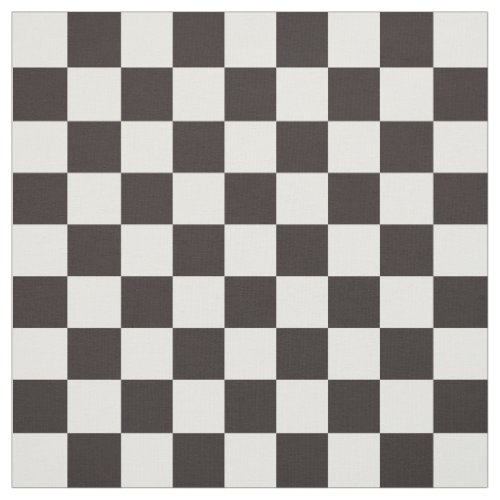 Black and White Checkered Pattern Fabric