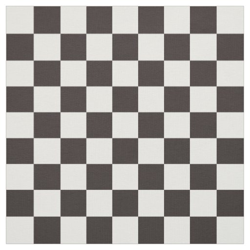 Black and White Checkered Pattern Fabric