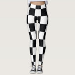 Black and White Checkered Pattern Leggings<br><div class="desc">Black and White Checkered Pattern Leggings</div>