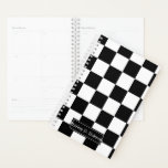 Black and White Checkered Pattern Planner<br><div class="desc">Checkered Pattern consists of alternating black and white squares or rectangles arranged in a chequerboard pattern, the number, size, and length-width proportions of the rectangles vary from one flag to another. Checkers pattern is lovely and flattering to wear all year round. The optical-grid pattern has appeared in many season and...</div>